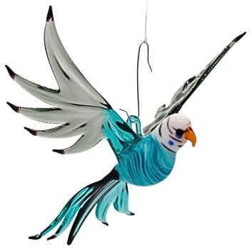 Hängevogel, Wellensittich (türkis-grau)